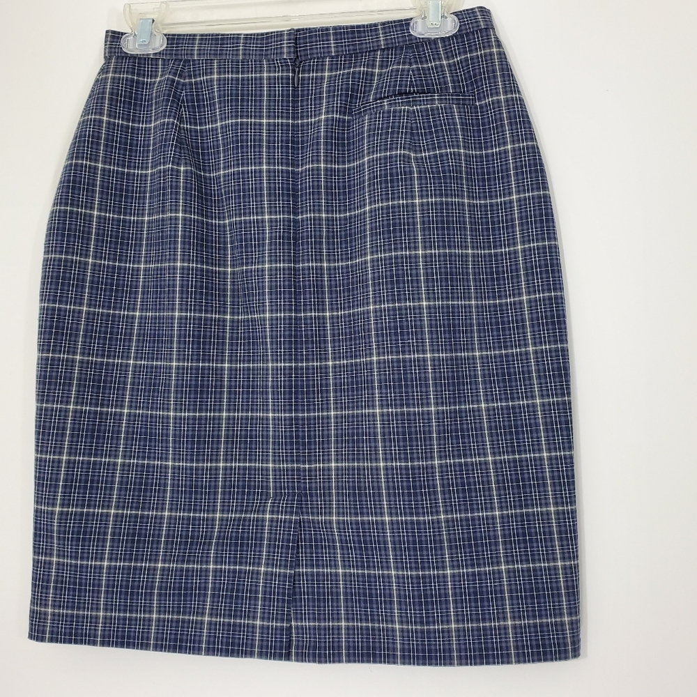 The Limited Stretch Plaid Skirt, Made in Italy, Size 6 - Picture 10 of 11
